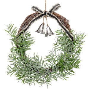 Silver Bells Christmas Wreath