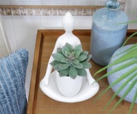 Tranquility Seated Woman Mini Planter